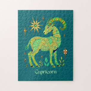 Puzzle Signe du zodiaque Capricorne en motifs complexes