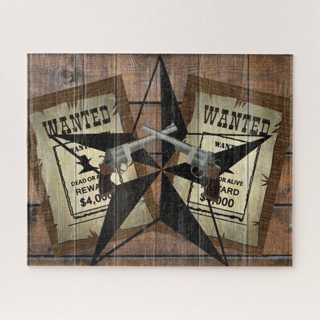 Puzzle SIGNE Recherché Rustique Texas Star Western Double (Horizontal)