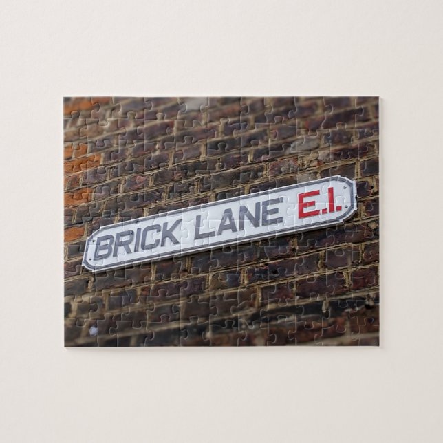Puzzle Signes de rue de Londres - Brick Lane -8x10 - 110  (Horizontal)