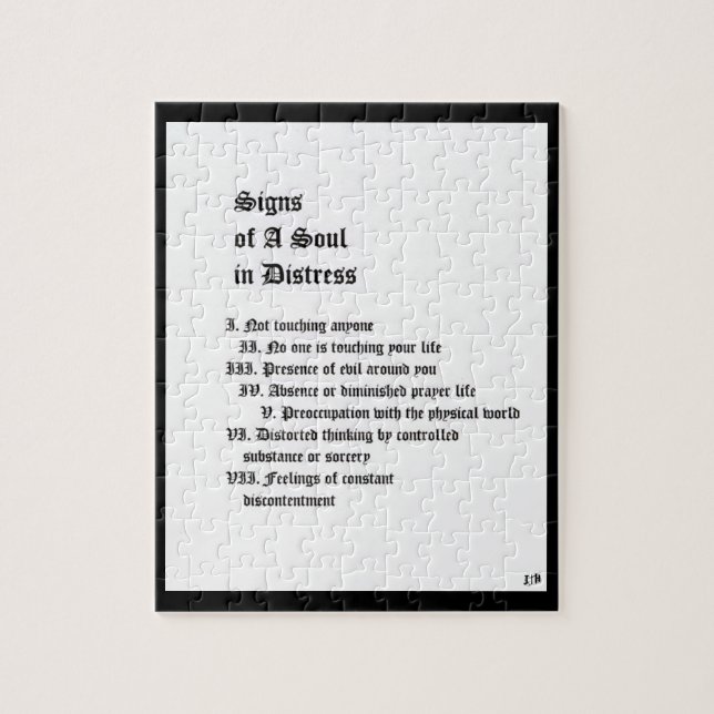 Puzzle Signes d'une âme en détresse (Vertical)