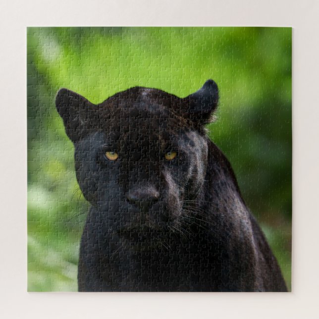 Puzzle Silence de perçage - Jaguar noir (Vertical)