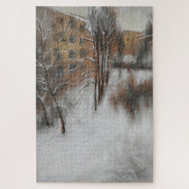 Puzzle Silence d'hiver près de la fenêtre (Vertical)