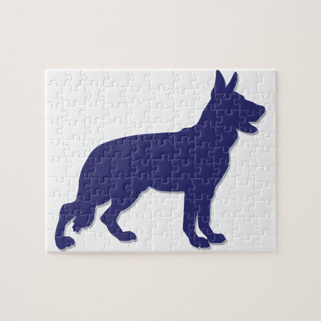 Puzzle Silhouette berger allemand (Horizontal)