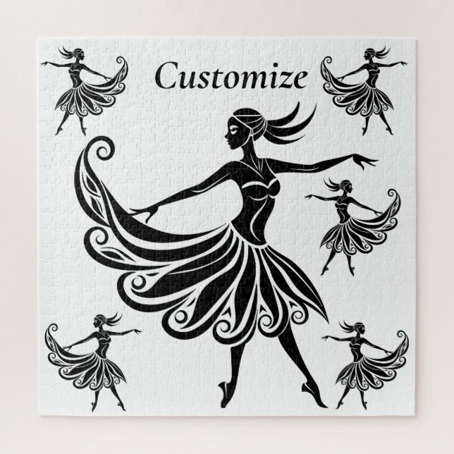 Puzzle Silhouette Danseuse Africaine Art Thunder_Thunder_ (Vertical)