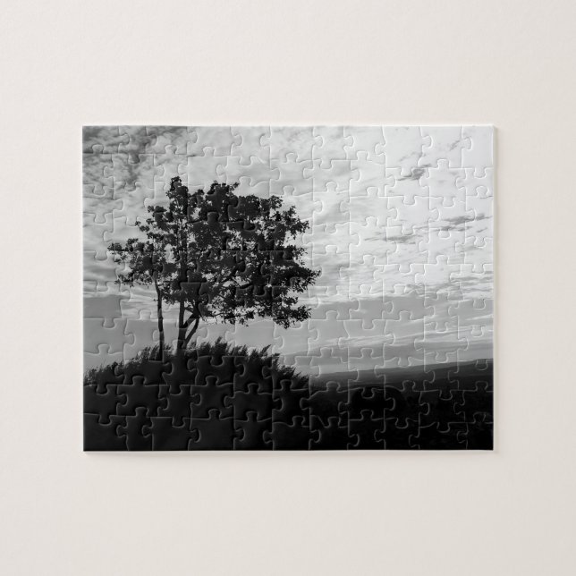 Puzzle Silhouette d'arbre monochrome (Horizontal)
