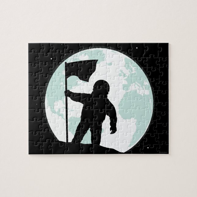Puzzle Silhouette d'astronaute (Horizontal)