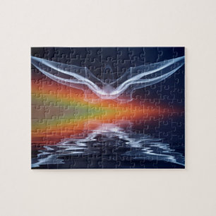 Puzzle Silhouette de chauve-souris abstraite