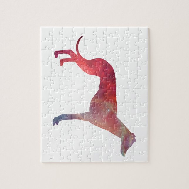 Puzzle Silhouette de cosmos de lévrier (Vertical)