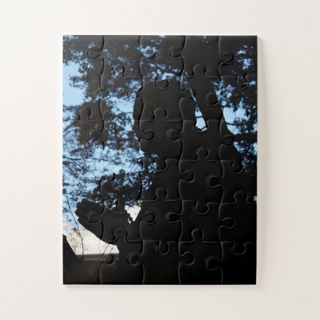 Puzzle Silhouette de la statue du temple de Chion, Kyoto, (Vertical)