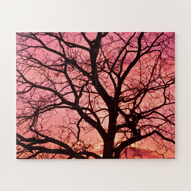 Puzzle Silhouette de l'Arbre Soudé du soir (Horizontal)