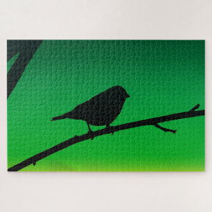 Puzzle Silhouette de moineau sur le limonène