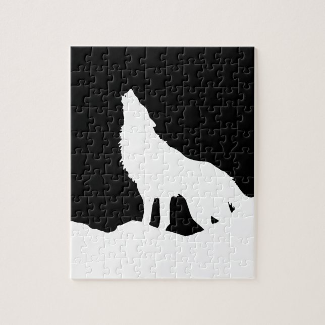 Puzzle Silhouette de Wolf Wolf, un personnage d'art pop n (Vertical)