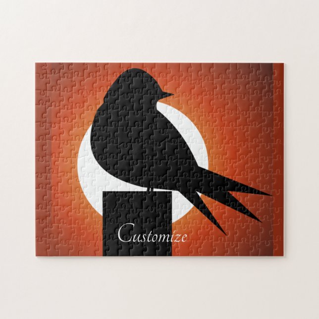Puzzle Silhouette d'oiseau noir Sun Thunder_Cove (Horizontal)
