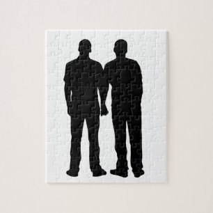 Puzzle Silhouette gaie de couples