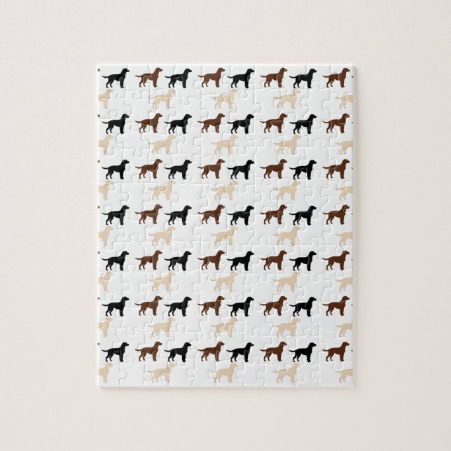 Puzzle silhouettes de couleur de labrador retriever (Vertical)