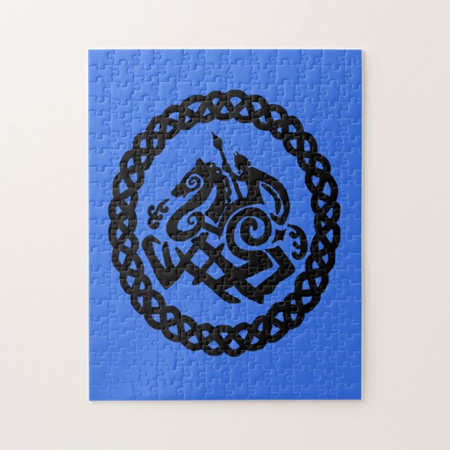 Puzzle Silhouettes d'Odin et de Sleipnir (Vertical)