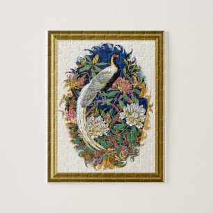 Puzzle Silver Peacock