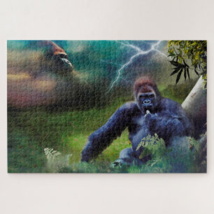 PUZZLE SILVERBACK GORILLA JUNGLE ÉCLAIRAGE