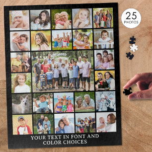 Puzzle Simple Collage de 25 Photos Personnalisé