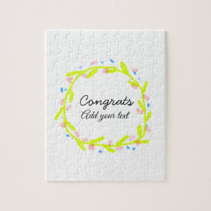 Puzzle Simple congratulation graduation add your
