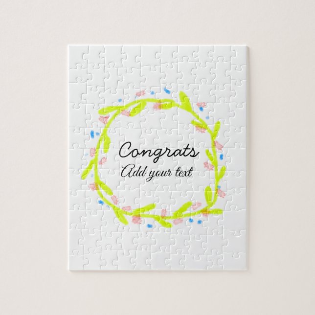 Puzzle Simple congratulation graduation add your (Vertical)