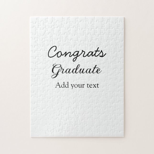 Puzzle Simple congratulation graduation add your (Vertical)
