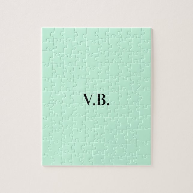 Puzzle Simple couleur unie ajouter nom texte monogramme (Vertical)