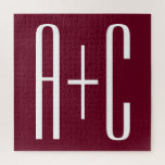 Puzzle Simple Couples | White & Burgundy<br><div class="desc">Classy, bold et moderne.</div>