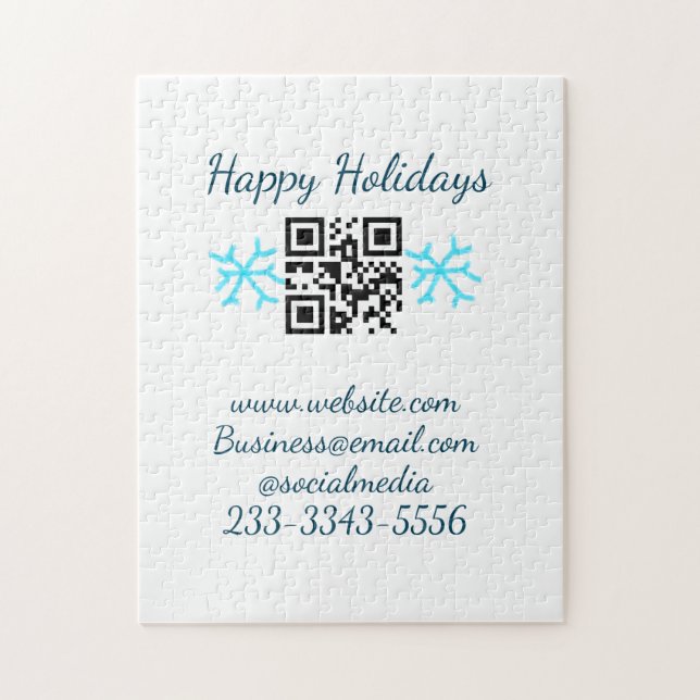 Puzzle simple custom QR code add your name text  Classic  (Vertical)