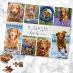 Puzzle Simple Dog Pet Photo Collage<br><div class="desc">Personalized "Best Dog Ever" Jigsaw Puzzle. This simple and elegant jigsaw puzzle is a beautiful way to showcase cherished memories of your beloved dog. The design features space for a favorite photo, with room for their name on the first line and "Best Dog Ever" on the second line in a...</div>