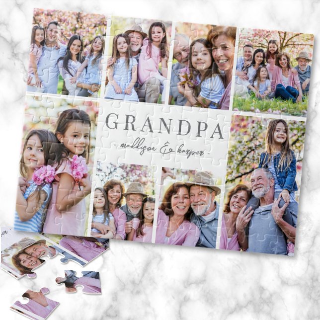 Puzzle Simple Grandpa Photo Collage (Simple Grandpa Photo Collage jigsaw puzzle)