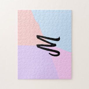 Puzzle simple logo monogramme minimal personnalisé