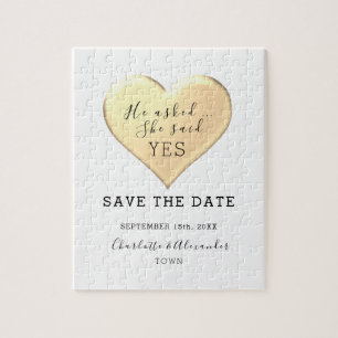 Puzzle Simple Mariage Enregistrer La Date