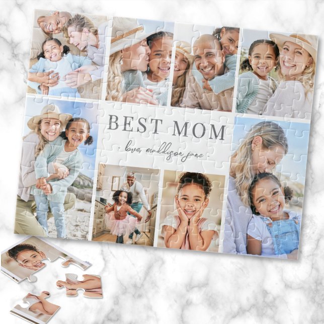 Puzzle Simple Meilleure Maman Collage Photo (Simple Best Mom Photo Collage jigsaw puzzle)