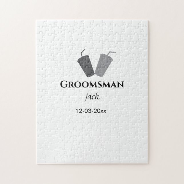 Puzzle SIMPLE MINIMAL ajouter votre nom toiletteur person (Vertical)