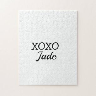 Puzzle Simple minimal xoxo amour ajoutez votre texte nom