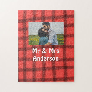 Puzzle Simple minimaliste monsieur et madame ajoutez votr