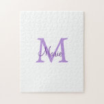 Puzzle simple minimum ajouter nom monogramme rose    redj<br><div class="desc">belle conception</div>