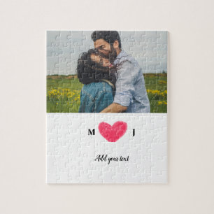 Puzzle simple minimum ajouter votre nom photo monogram in