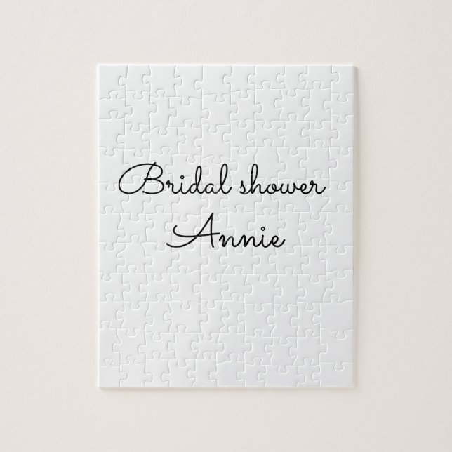 Puzzle simple minimum ajouter votre nom texte douche nupt (Vertical)