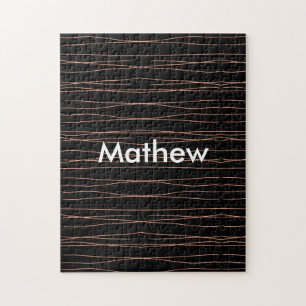 Puzzle Simple monogramme ajouter votre nom lettre man min