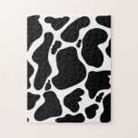 Puzzle Simple noir et blanc Gros taches de vache Poster d<br><div class="desc">Illustration minimaliste de grandes taches de vache dessinée à la main, couleurs noir et blanc texture de peau de vache gribouillage, motif esthétique de vache, taches de vaches monochromes tendance photo poster de animal, art de points et taches dalmate, animal de vache moderne et simple camouflage du royaume de mammifère,...</div>
