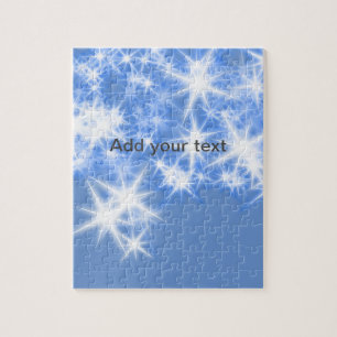 Puzzle Simple paillettes bleues scintillantes étoiles ajo