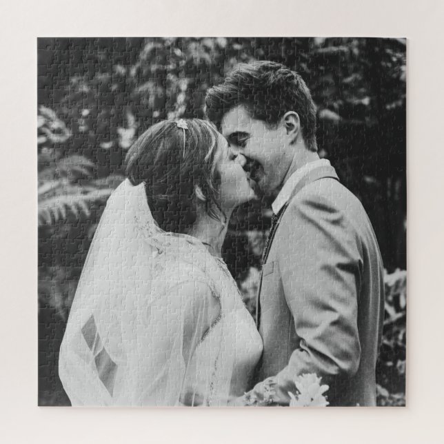 Puzzle Simple Photo de Nouveaux Mariés Couple  (Vertical)