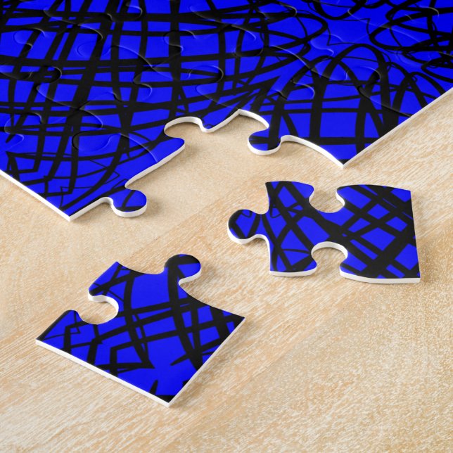 Puzzle Simple Scribble | Carreaux miroir | Bleu | (Côté)