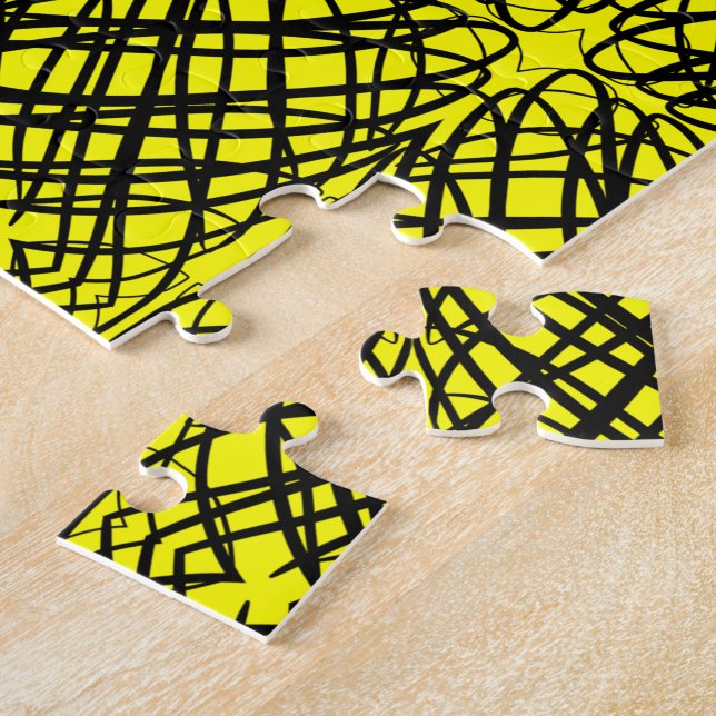 Puzzle Simple Scribble | Carreaux miroir | Jaune | (Côté)