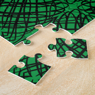 Puzzle Simple Scribble Carreaux miroir Vert