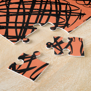Puzzle Simple Scribble Noir Carrelage central Corai