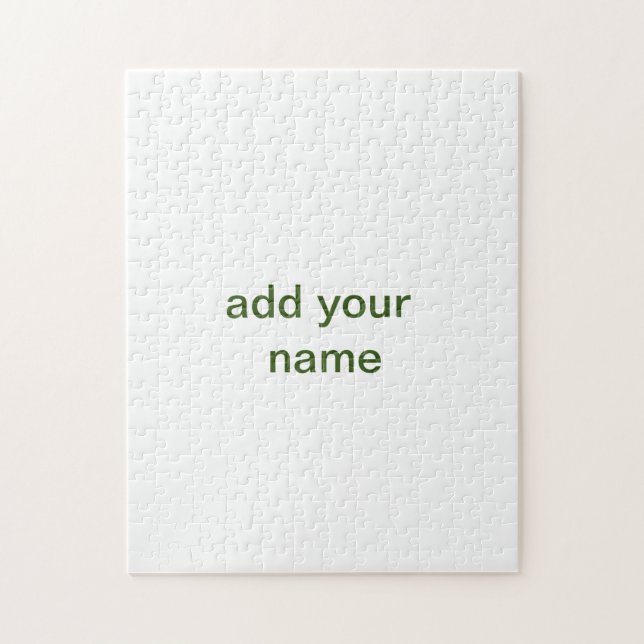 Puzzle Simple vert minimal ajouter votre nom de texte pho (Vertical)