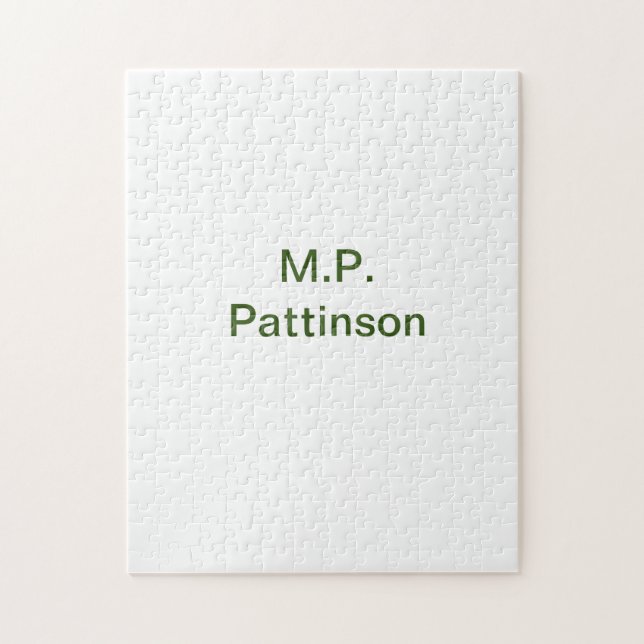 Puzzle Simple vert minimal ajouter votre nom de texte pho (Vertical)